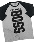 012. RAGLAN Lift Like a Boss Workout Gym T-Shirt for Men Hoodie, Sweatshirt | GrindPrints.com