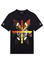 FesFas butterfly-print T-shirt | Black