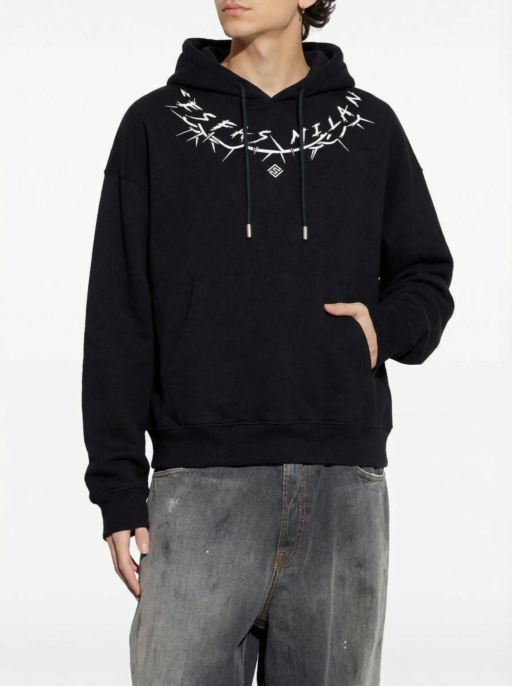 FesFas graphic-print Hoodie | Black