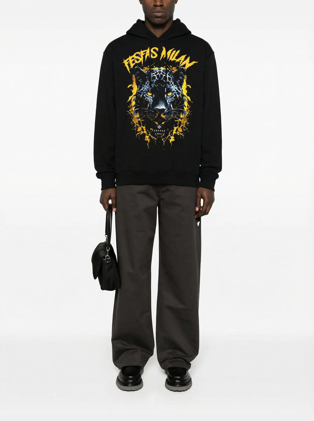 FesFas jaguar-print Hoodie | Black