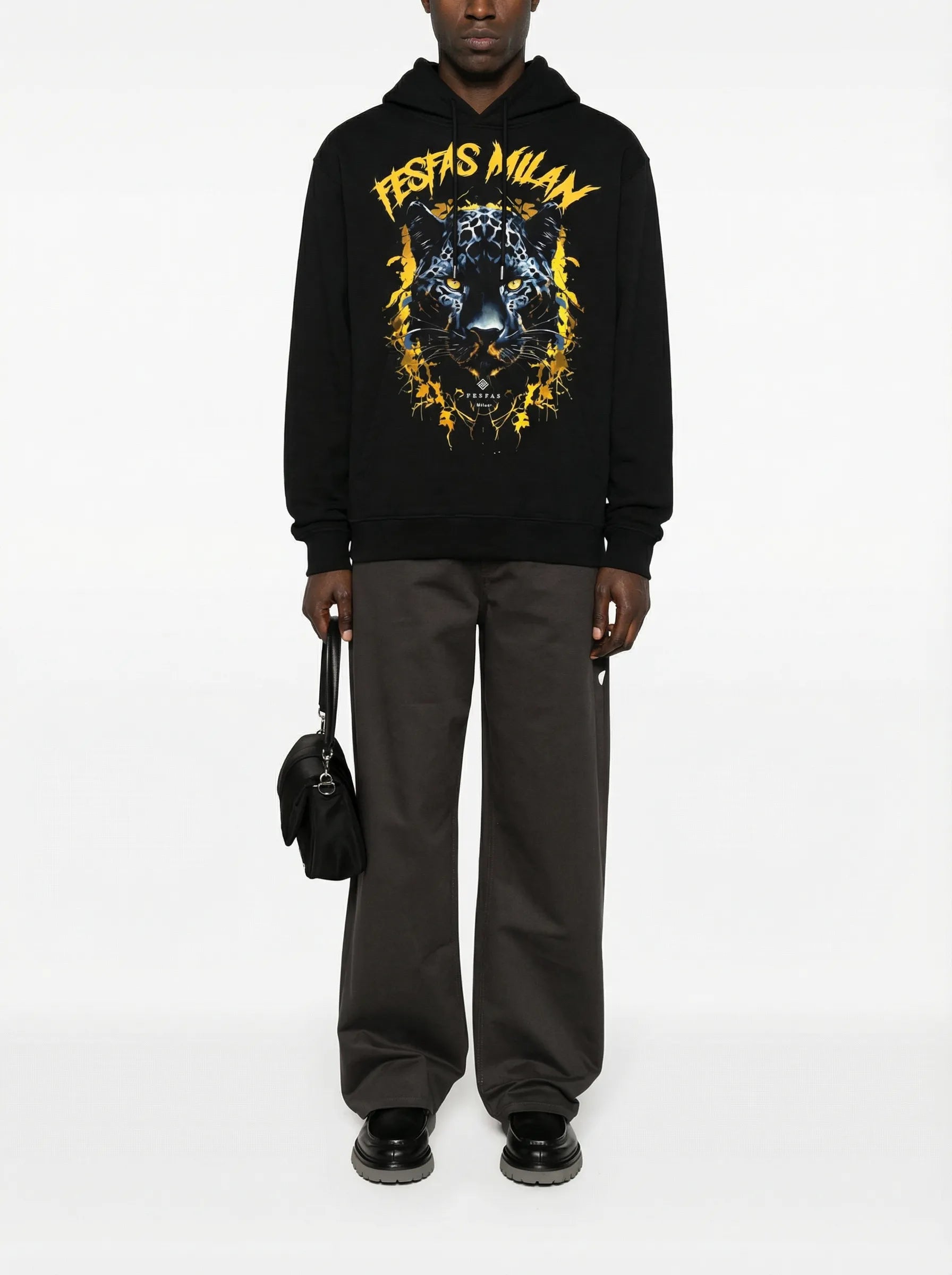 FesFas jaguar-print Hoodie | Black