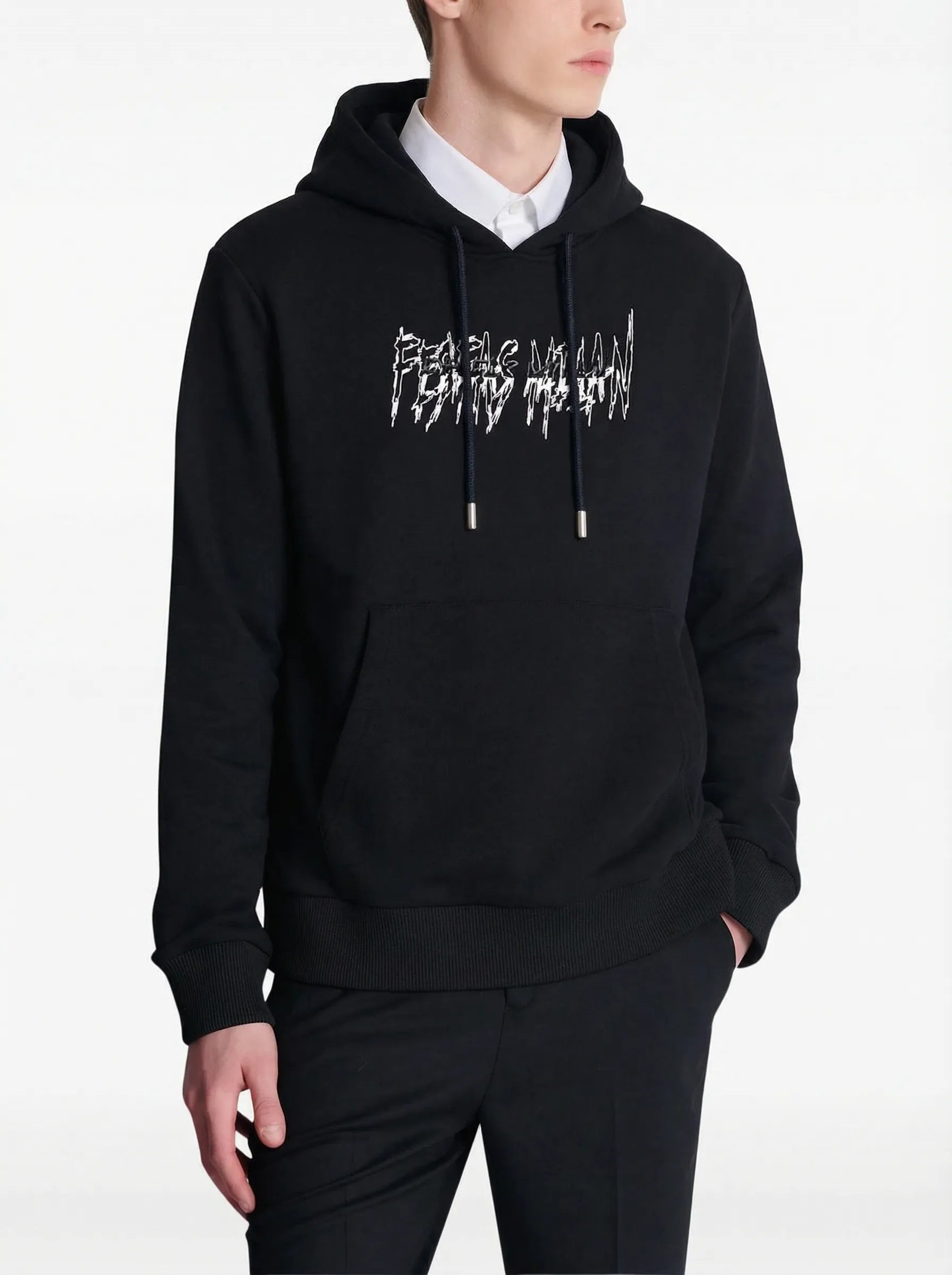 FesFas graphic-print Hoodie | Black