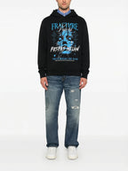 FesFas mask-print Hoodie | Black