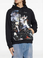 FesFas Japanese tattoos-print Hoodie Set | Black