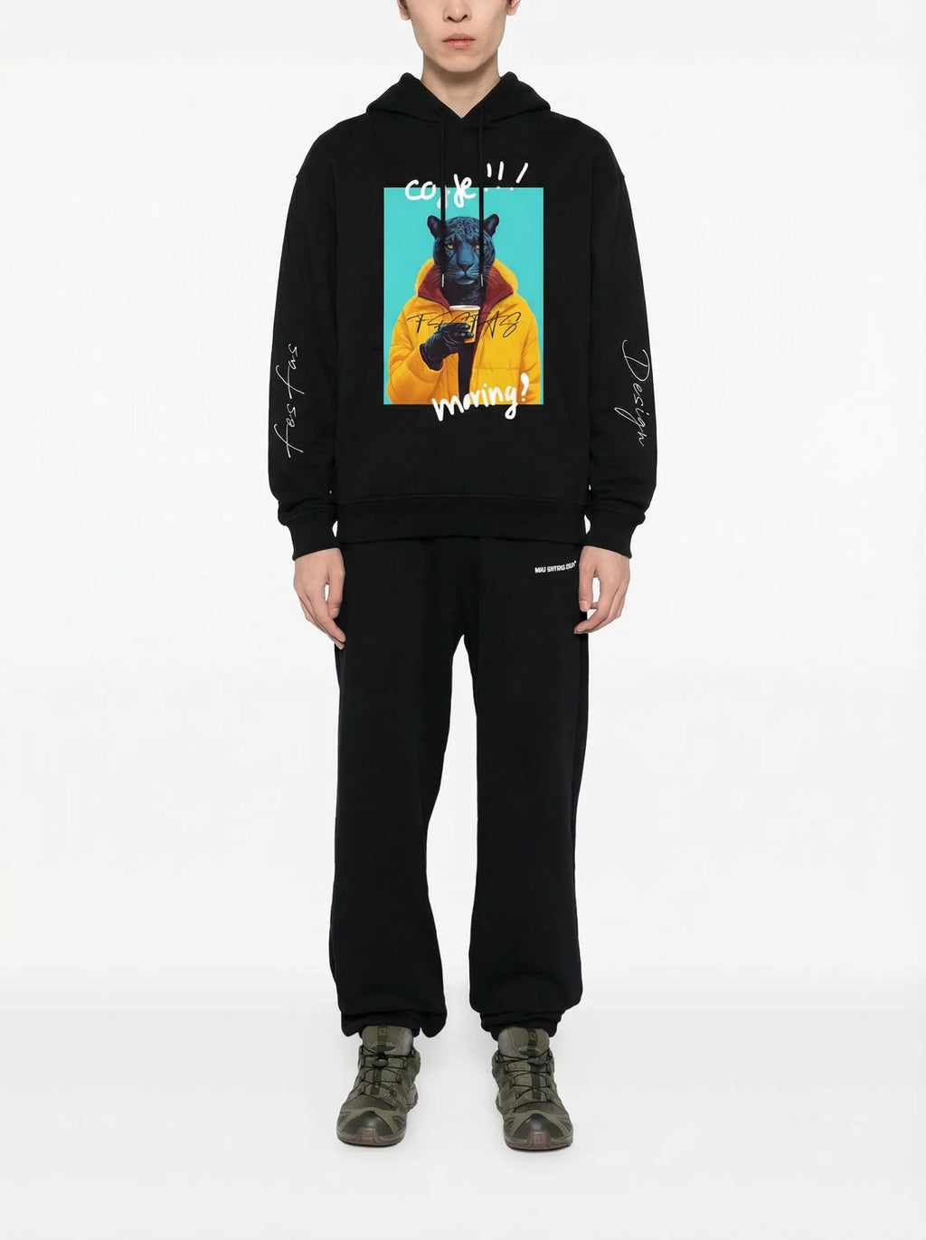 FesFas Hot Panther-print Hoodie | Black