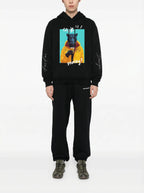 FesFas Hot Panther-print Hoodie | Black