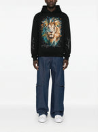 FesFas Lion-print Hoodie | Black