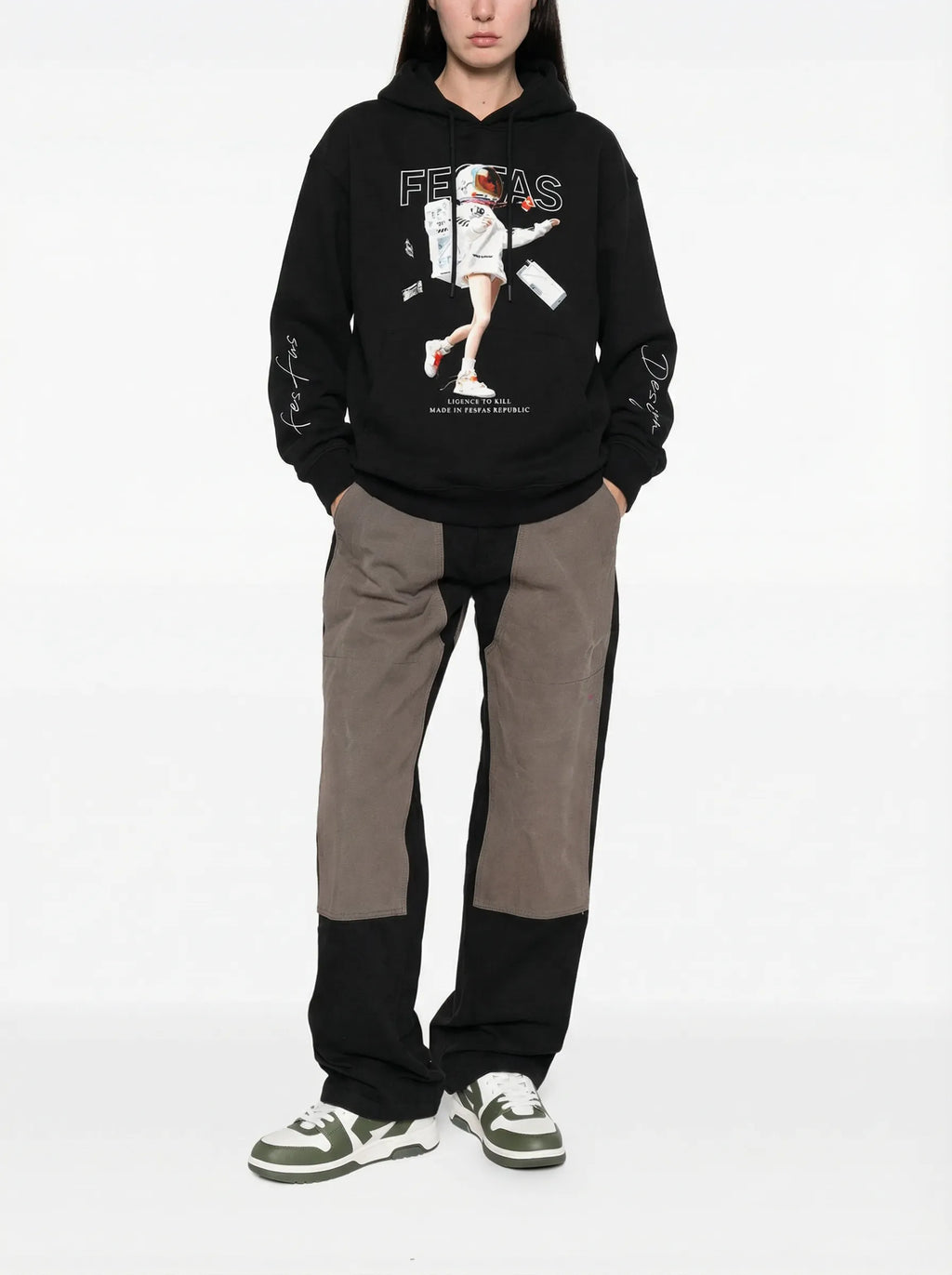 FesFas Capheny-print Hoodie | Black