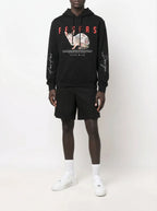 FesFas tattooed cat-print Hoodie | Black