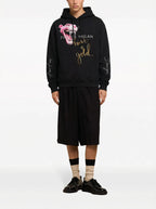 FesFas pink panther-print Hoodie | Black