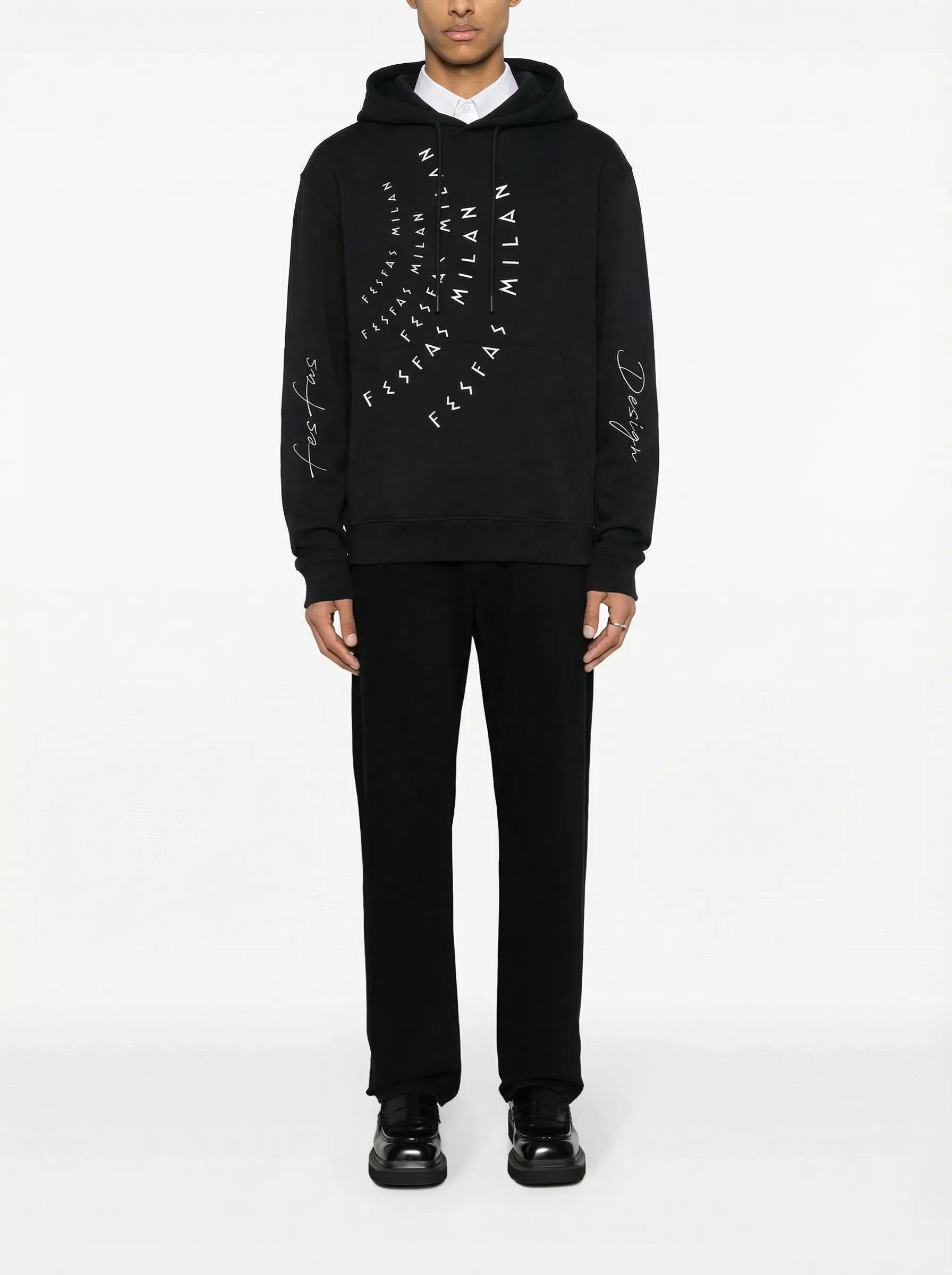 FesFas logo FesFas-print Hoodie | Black