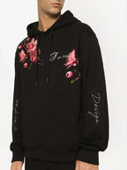 FesFas flower-print Hoodie | Black