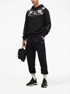 FesFas flower-print Hoodie | Black