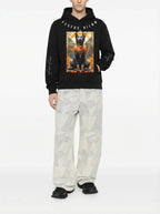 FesFas Egyptian Cat-print Hoodie | Black