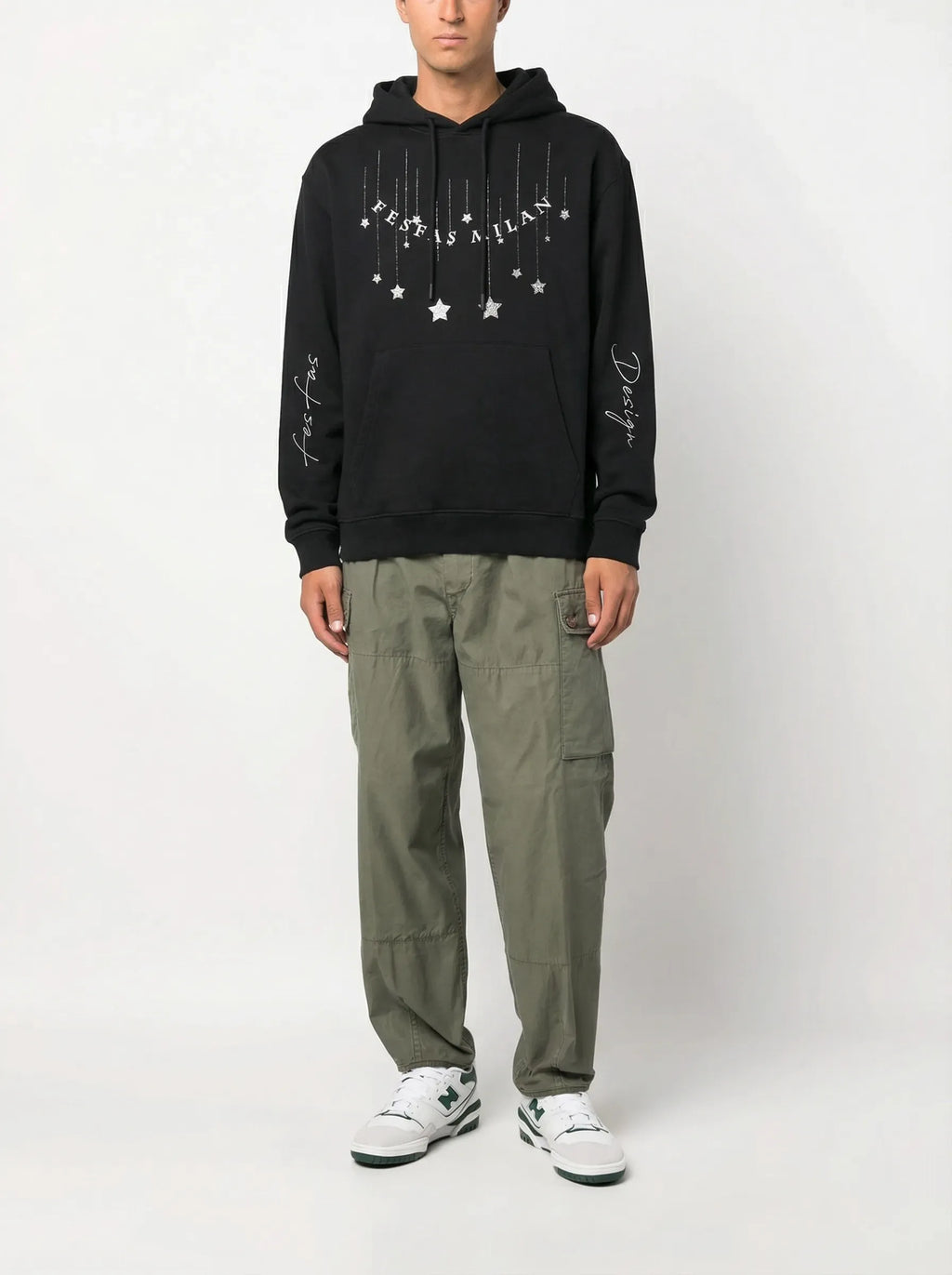 FesFas Sparkling Stars-print Hoodie | Black