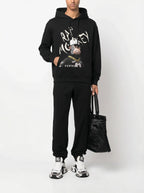 FesFas Rap Monkey-print Hoodie | Black