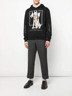 FesFas Headed Dog-print Hoodie | Black
