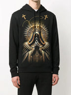 FesFas God-print Hoodie | Black