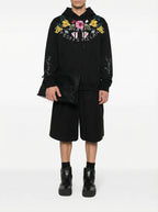 FesFas flower-print Hoodie | Black