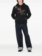 FesFas flower-print Hoodie | Black