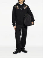 FesFas flower-print Hoodie | Black