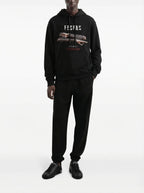 FesFas Good Sense-print Hoodie | Black