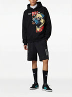 FesFas pug-print Hoodie | Black