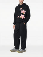 FesFas flower-print Hoodie | Black