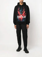 FesFas dark oni fusion-print Hoodie | Black