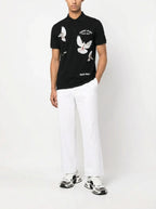 FesFas pigeons-print Polo Shirt | Black