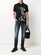 FesFas bear-print Polo Shirt | Black