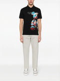 FesFas bear-print Polo Shirt | Black