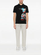 FesFas bear-print Polo Shirt | Black
