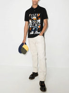 FesFas cartoon-print Polo Shirt | Black
