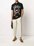 FesFas pumpkin mask-print Polo Shirt | Black