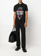 FesFas mystic-print Polo Shirt | Black