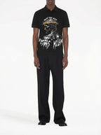 FesFas god-print Polo Shirt | Black