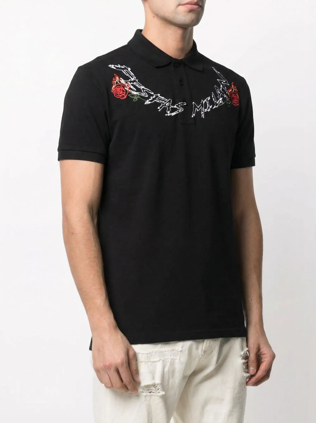 FesFas graphic-print Polo Shirt | Black