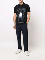 FesFas night horse-print Polo Shirt | Black