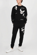 FesFas pigeons-print Sweatshirt Set | Black