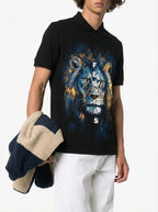 FesFas Lion-print Polo Shirt | Black