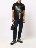 FesFas Sword-print Polo Shirt | Black