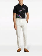 FesFas Dragonfly-print Polo Shirt | Black