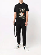 FesFas Floral-print Polo Shirt | Black