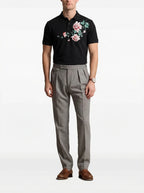FesFas Floral-print Polo Shirt | Black