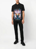 FesFas Eagle-print Polo Shirt | Black