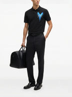 FesFas Eagle-print Polo Shirt | Black