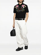 FesFas Floral-print Polo Shirt | Black