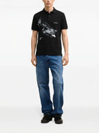 FesFas Doberman-print Polo Shirt | Black