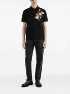 FesFas Floral-print Polo Shirt | Black